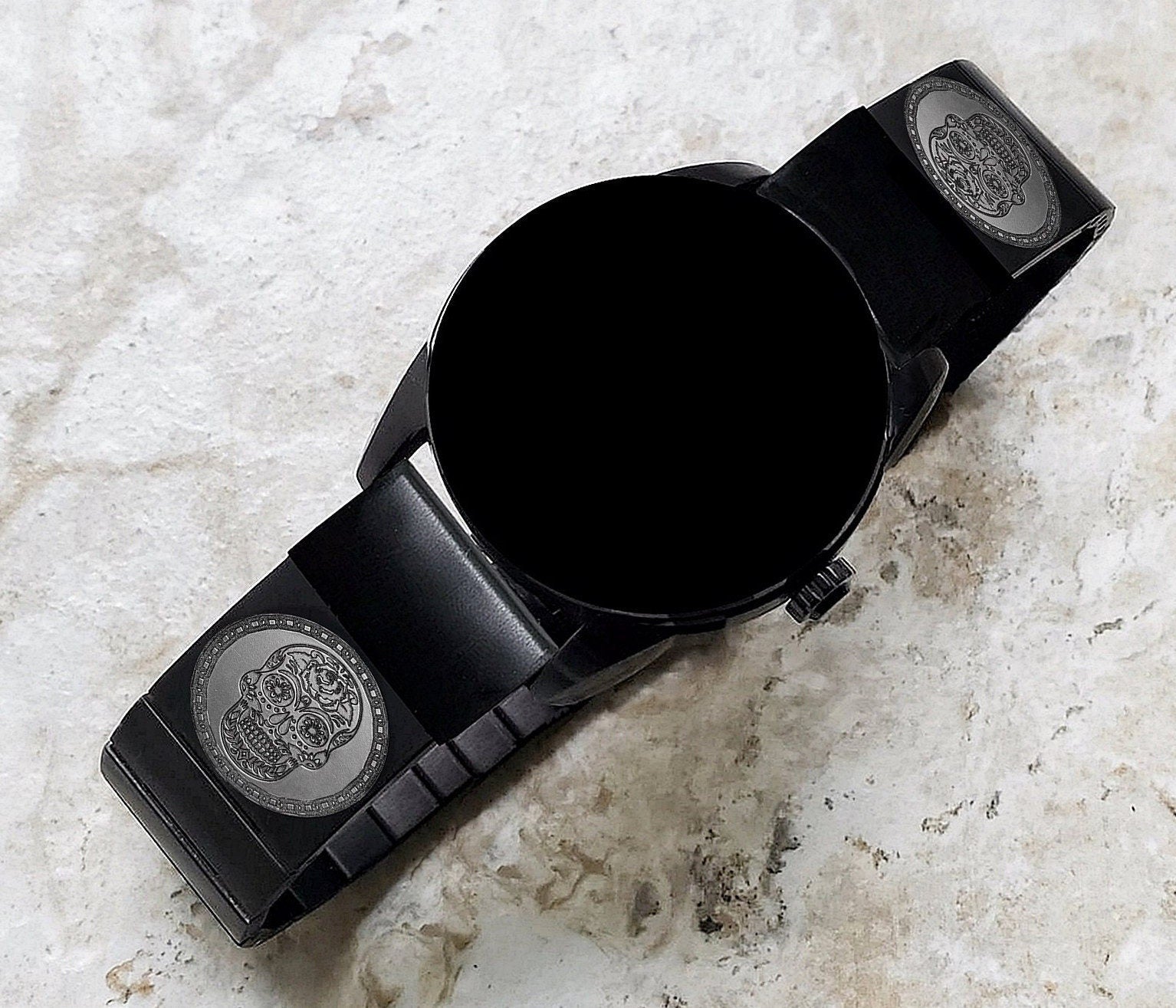 Engraved Watch Band for Garmin epix Pro 51mm Foretrex 601 701 Quatix 3 6X 7X D2 Tactix 7 Pro Instinct 2X Solar Black Stainless Steel SS2 A26